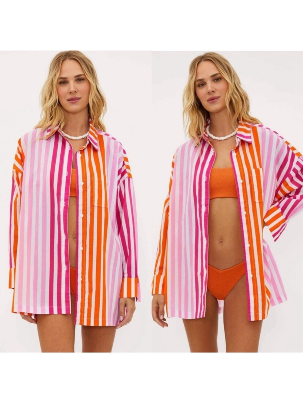 Beach Riot Alexa Swim Cover Up Button Shirt L/XL